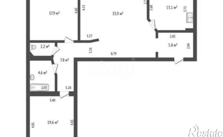 3-комн квартира ул Караная Муратова, 2,  д. 2