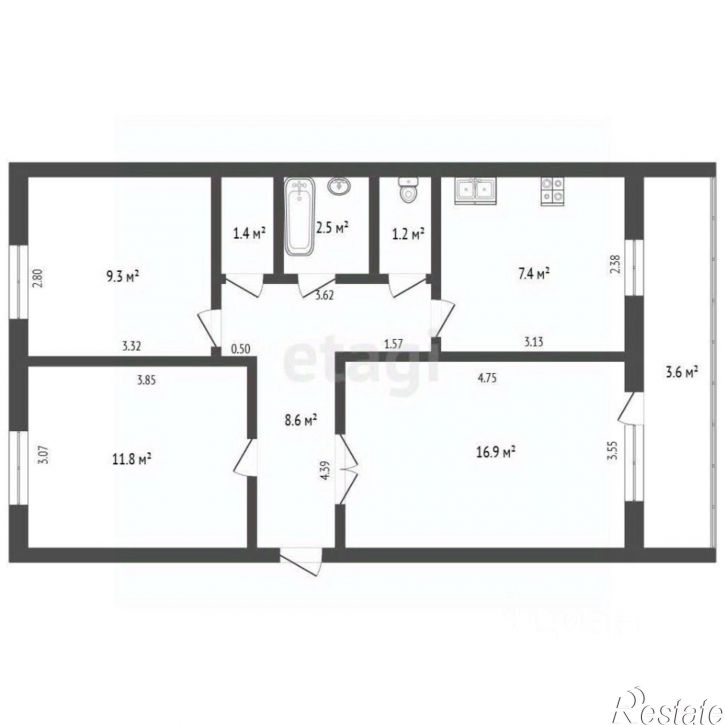 3-комн квартира ул Гоголя, 129,  д. 129