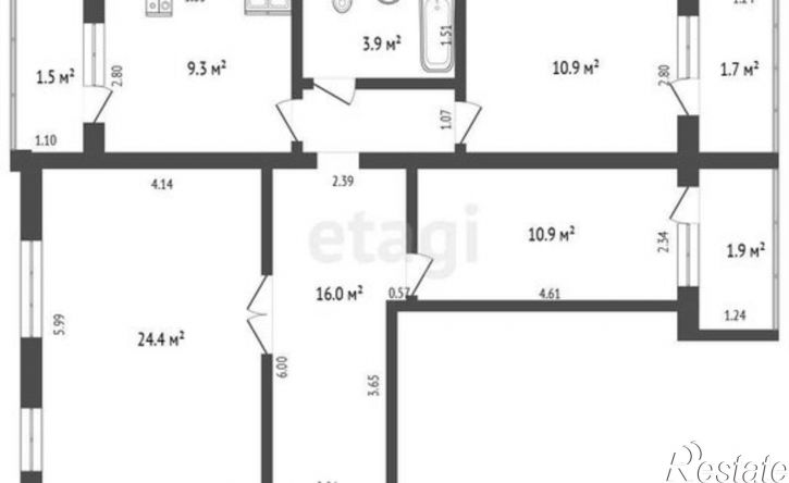 4-комн квартира ул Худайбердина, 54,  д. 54