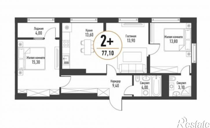 3-комн квартира Интернациональная улица, 61