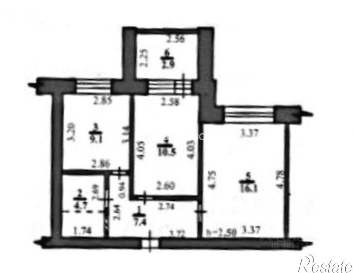 2-комн квартира ул Караная Муратова, 6,  д. 6