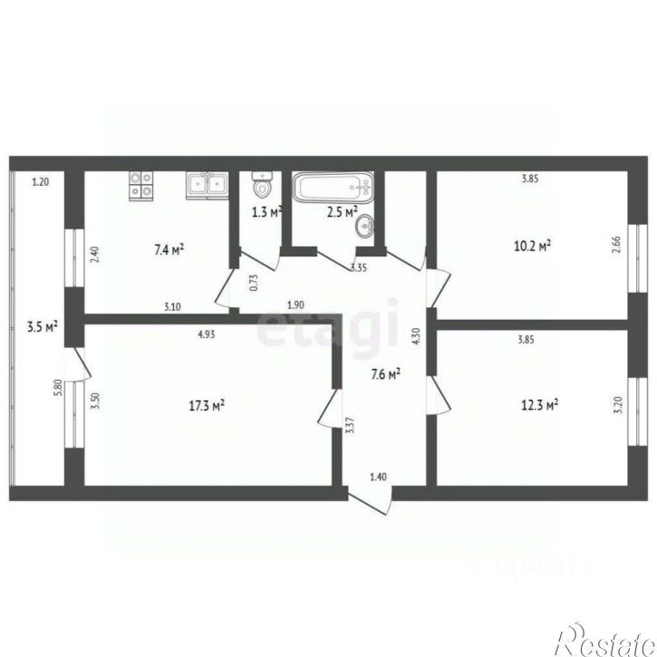 3-комн квартира ул Нагуманова, 25ж,  д. 25ж