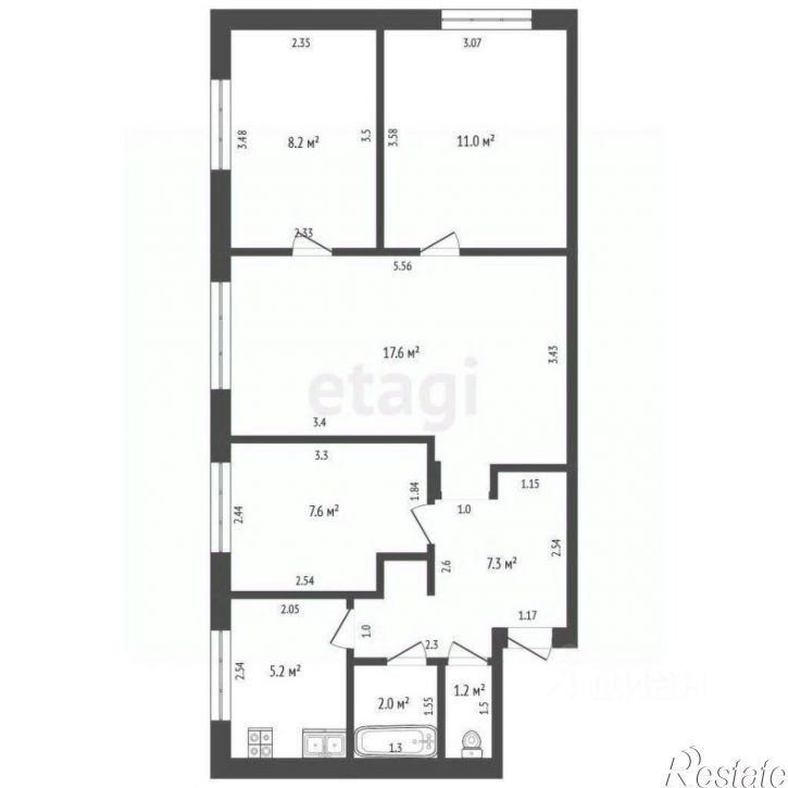 4-комн квартира ул Блюхера, 6а,  д. 6а