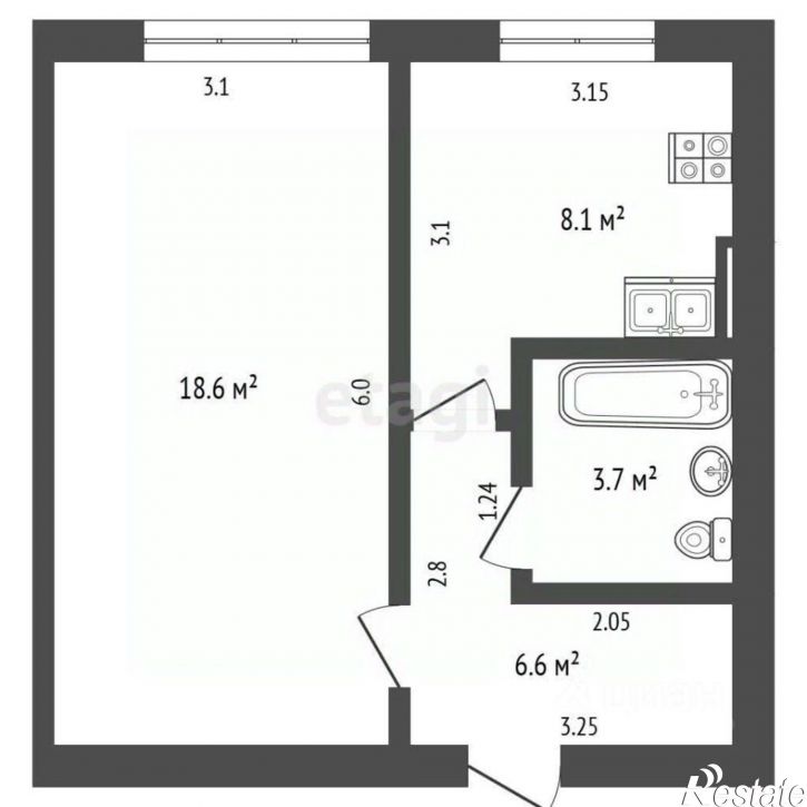 1-комн квартира ул Шаймуратова, 3,  д. 3