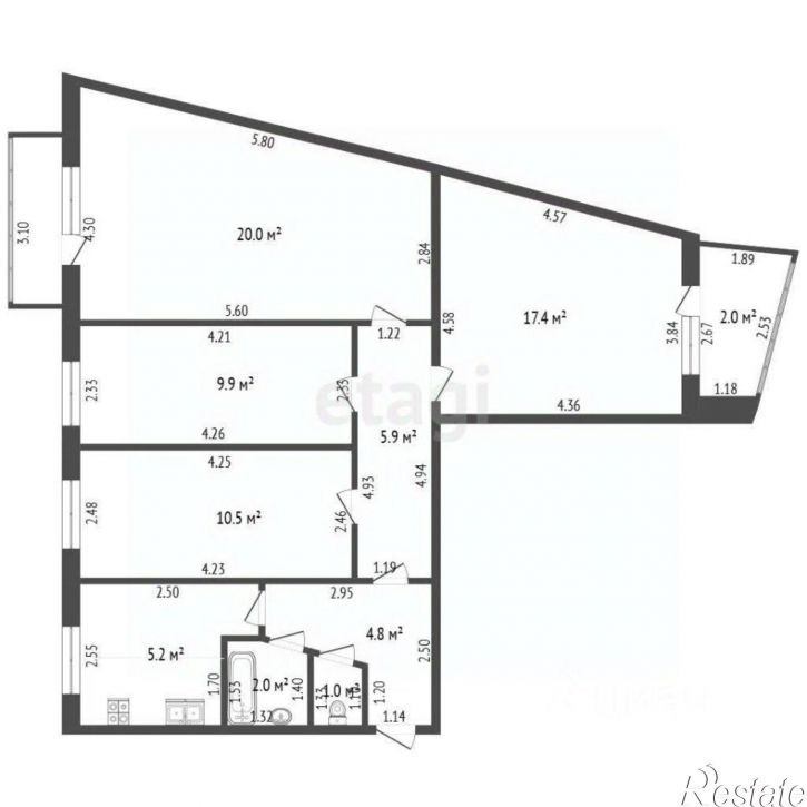 4-комн квартира ул Худайбердина, 99,  д. 99