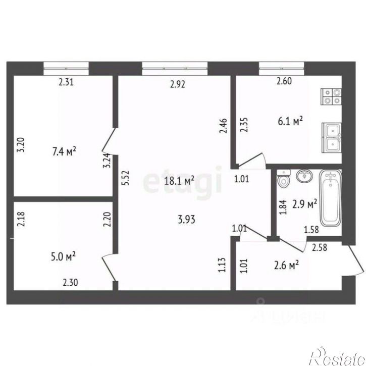 2-комн квартира ул Тукаева, 5а,  д. 5а