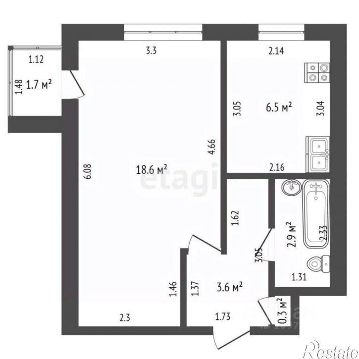 1-комн квартира пр-кт Октября, 59,  д. 59