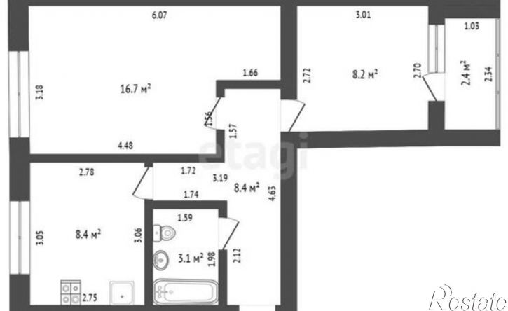 2-комн квартира Стерлибашевский тракт, 33а,  д. 33а