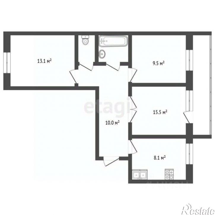3-комн квартира ул Артема, 23,  д. 23