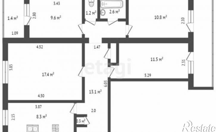 4-комн квартира ул Коммунистическая, 85,  д. 85
