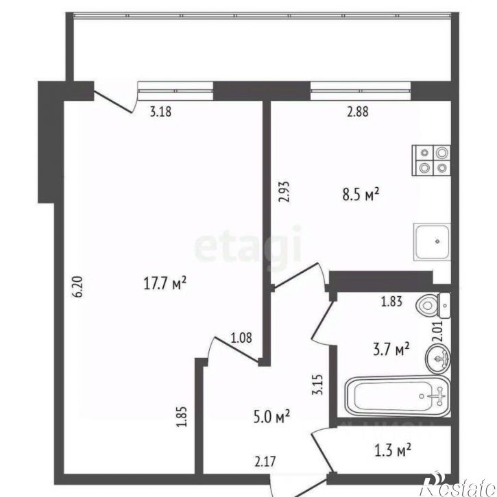 1-комн квартира ул 7 Ноября, 101,  д. 101