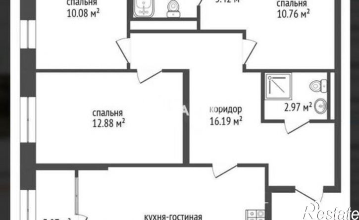 3-комн квартира улица Машиностроителей, 77