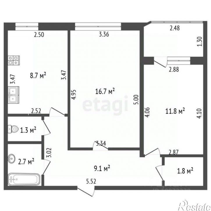 2-комн квартира ул Артема, 150,  д. 150