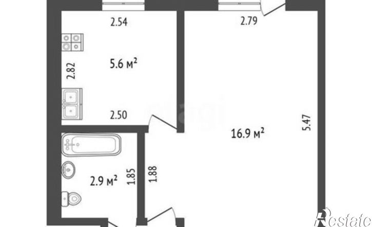 1-комн квартира ул Худайбердина, 182,  д. 182