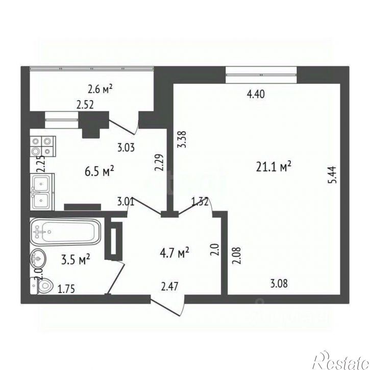 1-комн квартира ул Строителей, 18,  д. 18