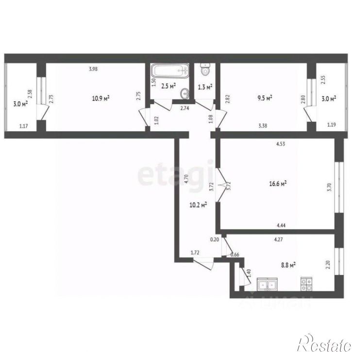 3-комн квартира ул Коммунистическая, 73,  д. 73