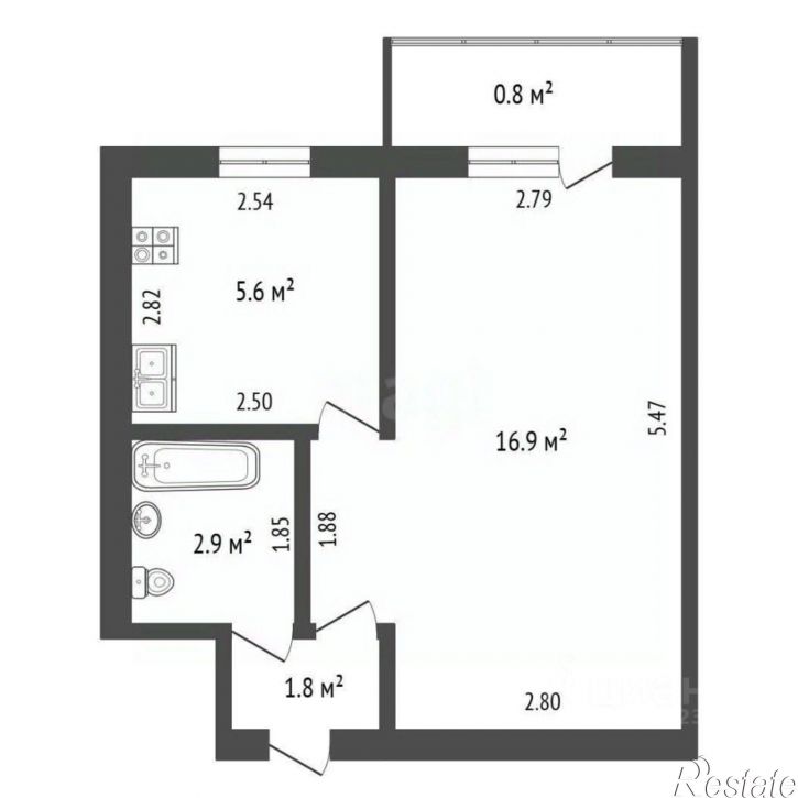 1-комн квартира ул Худайбердина, 182,  д. 182