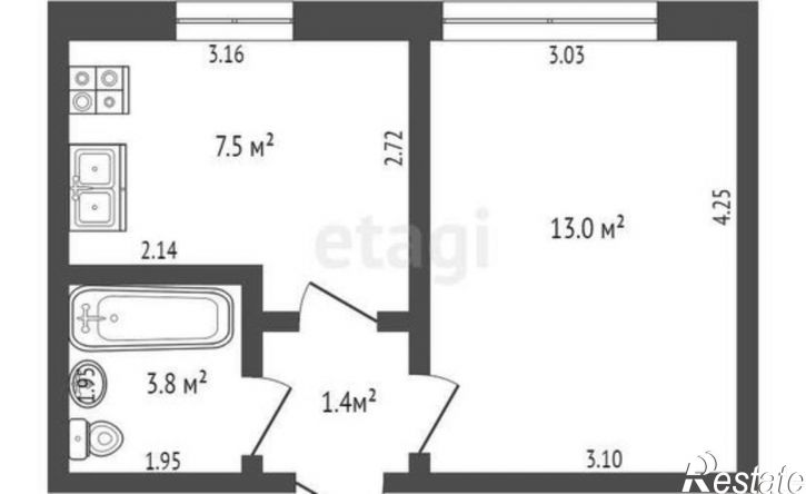 1-комн квартира ул Шаймуратова, 3,  д. 3
