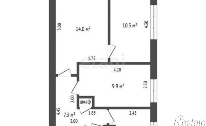 3-комн квартира ул Худайбердина, 152,  д. 152