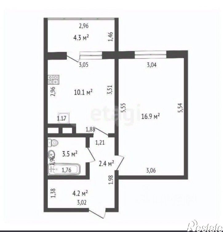 1-комн квартира ул Ботаническая, 2,  д. 2