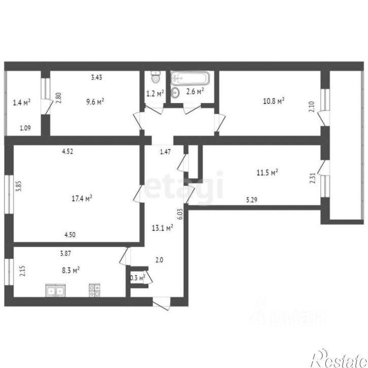 4-комн квартира ул Коммунистическая, 85,  д. 85