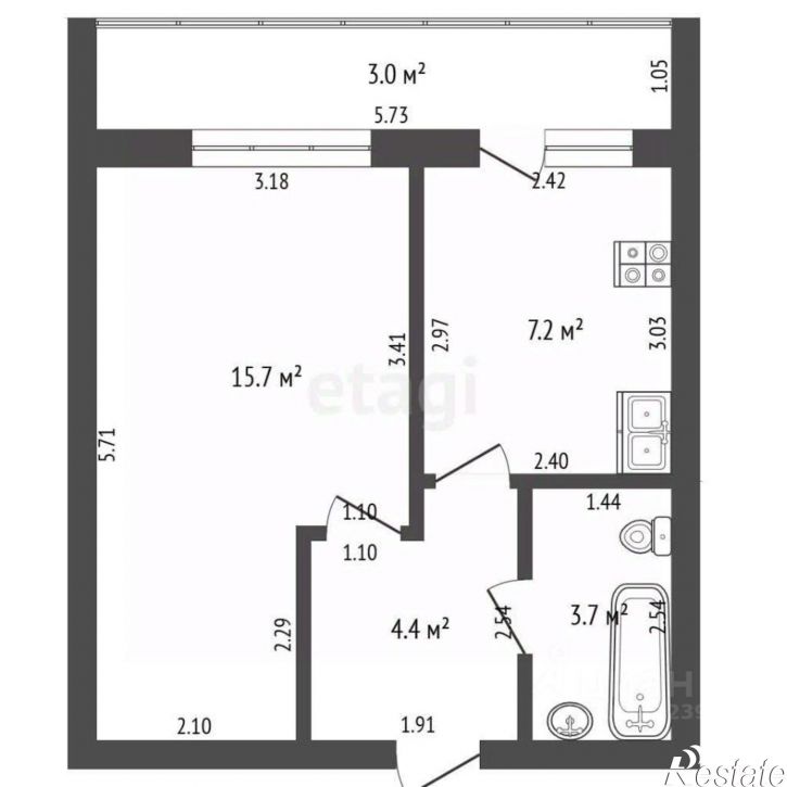 1-комн квартира ул 23 Мая, 24а,  д. 24а