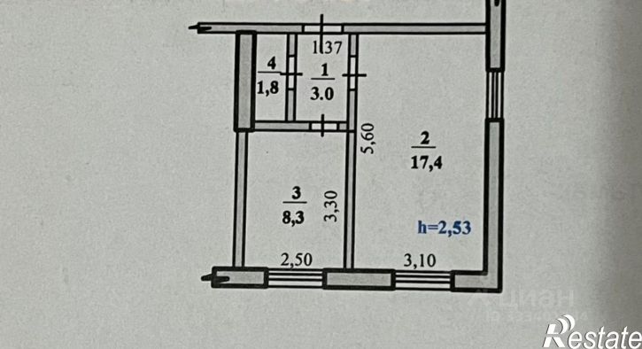 1-комн квартира ул Щербакова, 2,  д. 2