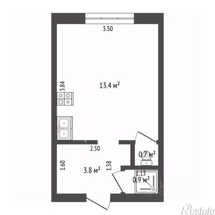 1-комн квартира пр-кт Ленина, 34а,  д. 34а