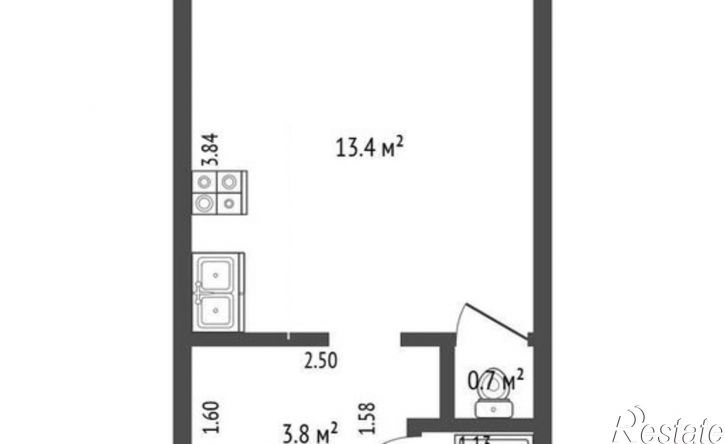 1-комн квартира пр-кт Ленина, 34а,  д. 34а