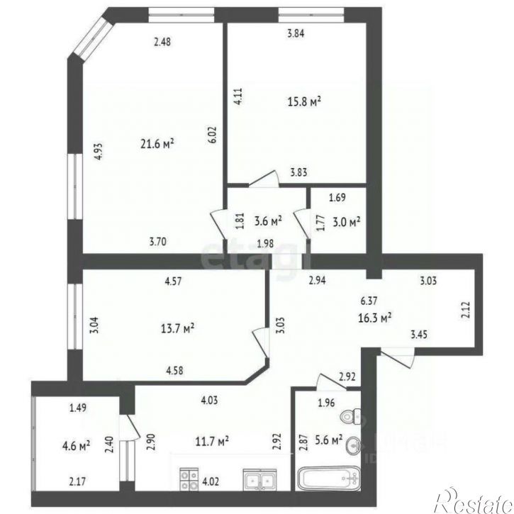 3-комн квартира ул Мира, 69,  д. 69