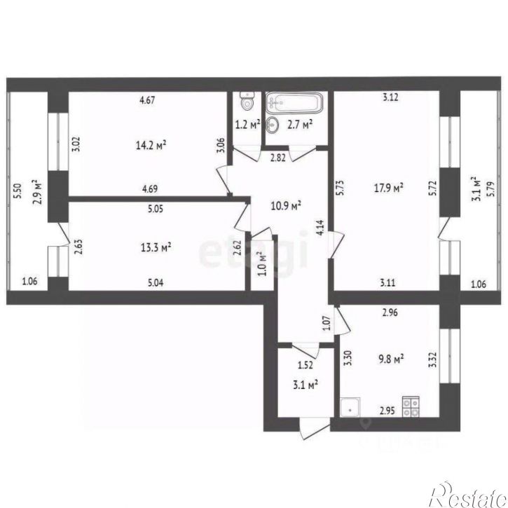 3-комн квартира ул 23 Мая, 59,  д. 59