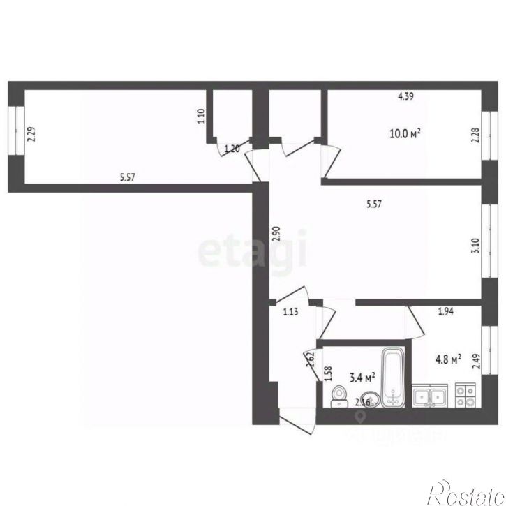 3-комн квартира ул Худайбердина, 132,  д. 132