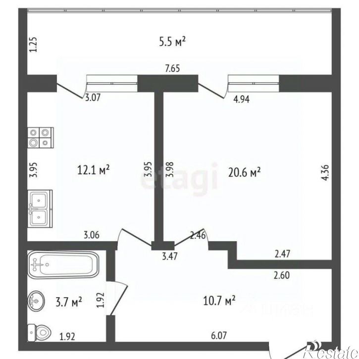 1-комн квартира ул Советская, 104,  д. 104