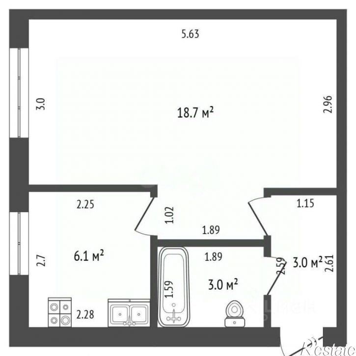 1-комн квартира ул Дружбы, 35,  д. 35
