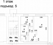 1-комн, 29кв м, этаж 1/5 ул Элеваторная, 116