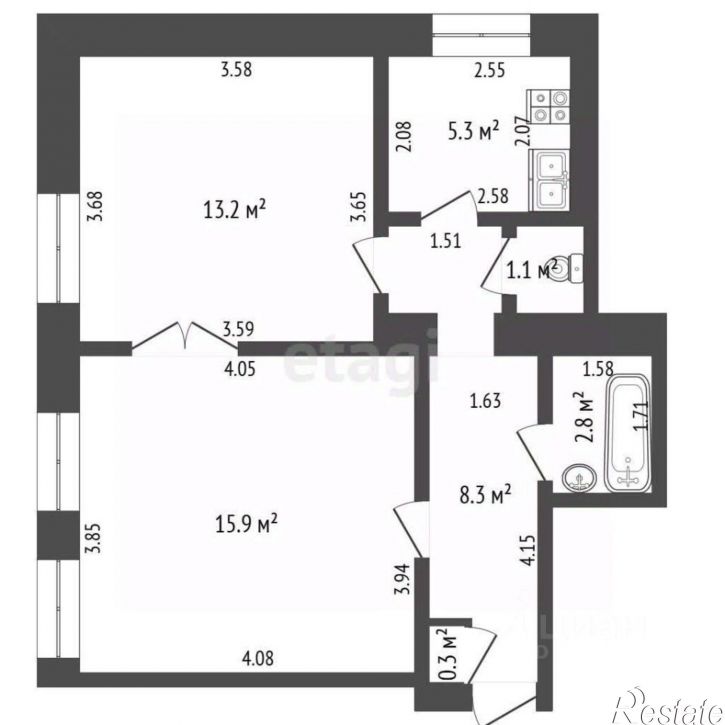 2-комн квартира Заводская улица, 24,  д. 24