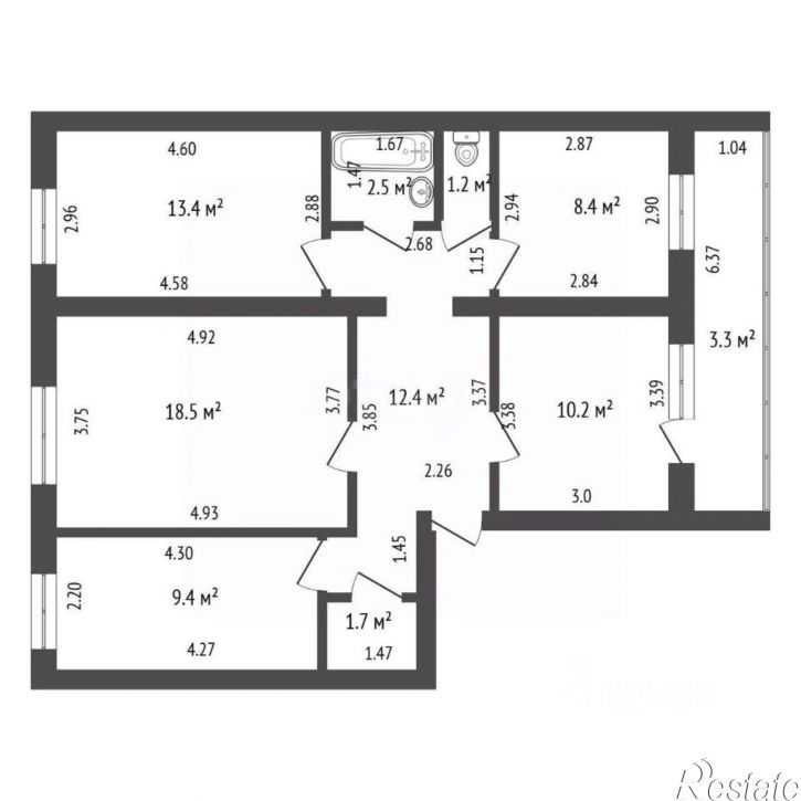 4-комн квартира улица Дружбы, 20,  д. 20