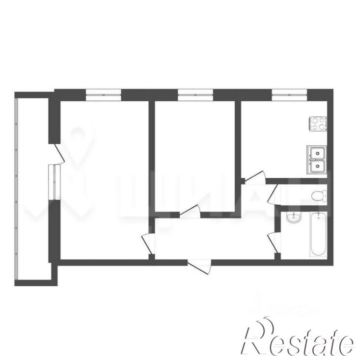 2-комн квартира Днепровская улица, 18,  д. 18