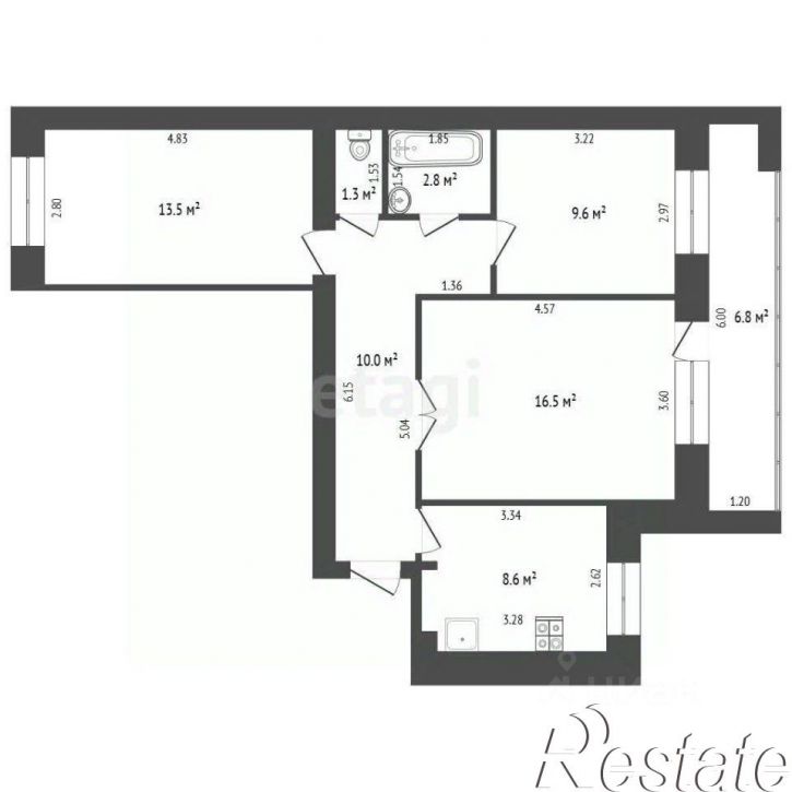 3-комн квартира Коммунистическая улица, 34,  д. 34
