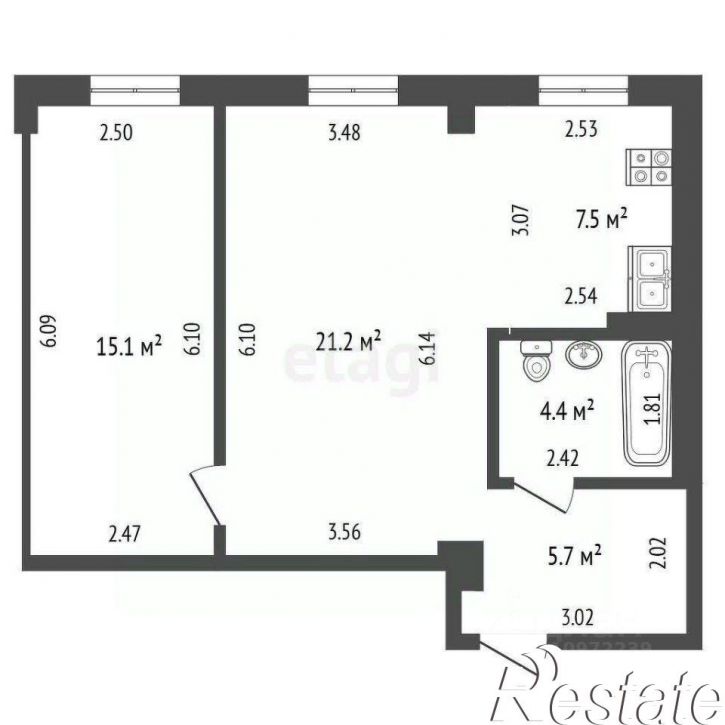 2-комн квартира улица Гоголя, 130А,  д. 130А