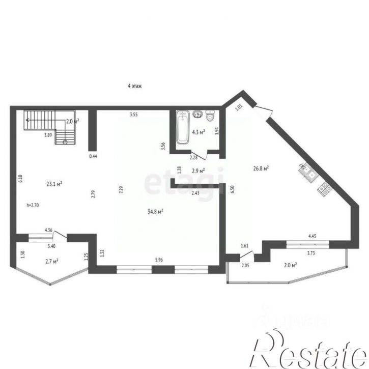 4-комн квартира Садовая улица, 18,  д. 18