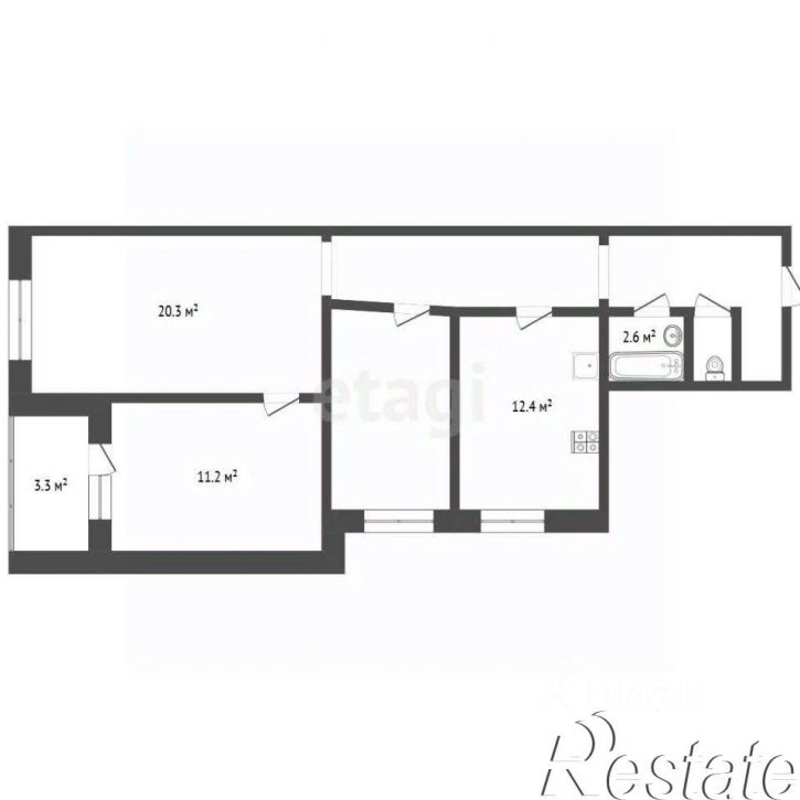 3-комн квартира Одесская улица, 129,  д. 129