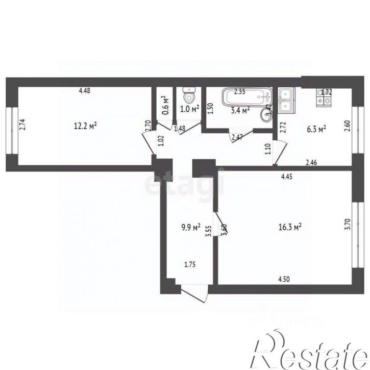 2-комн квартира Социалистическая улица, 13,  д. 13