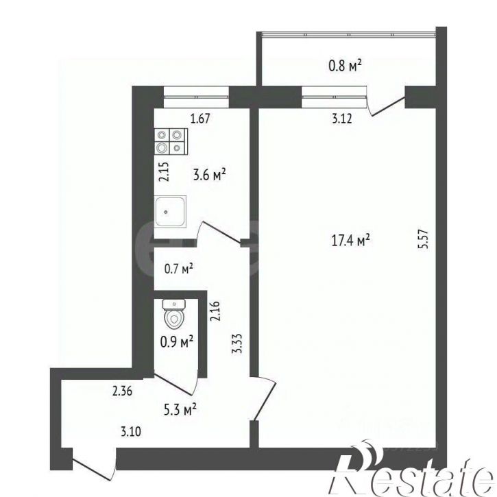1-комн квартира проспект Ленина, 26А,  д. 26А