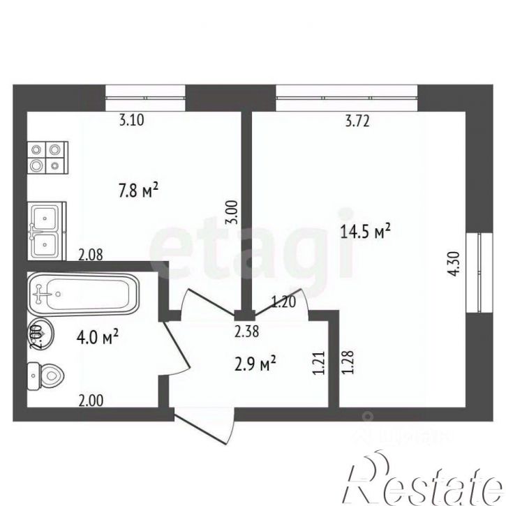 1-комн квартира улица Шаймуратова, 3,  д. 3