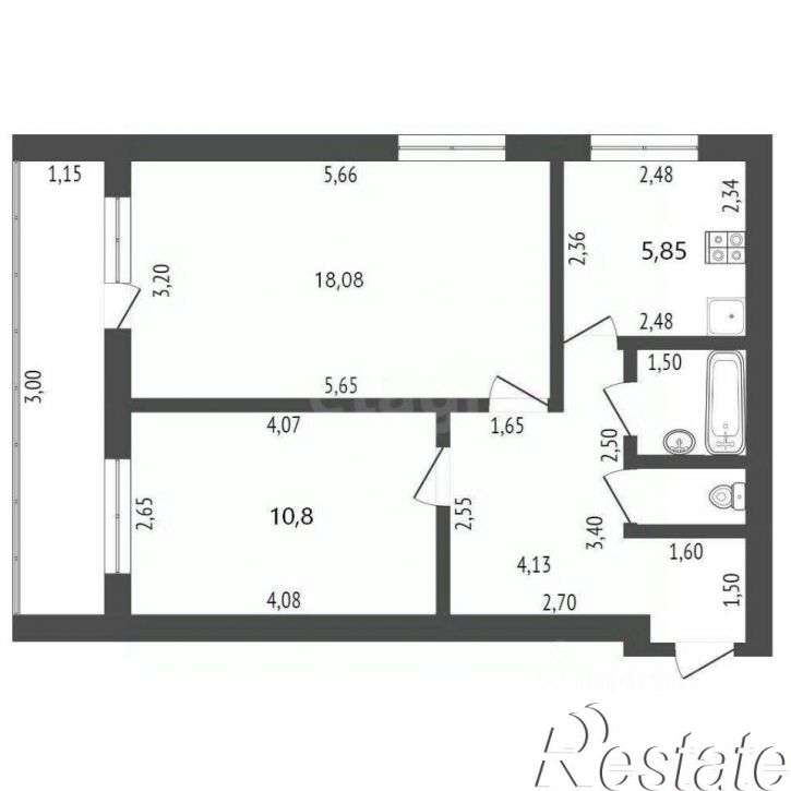 2-комн квартира проспект Октября, 9А,  д. 9А