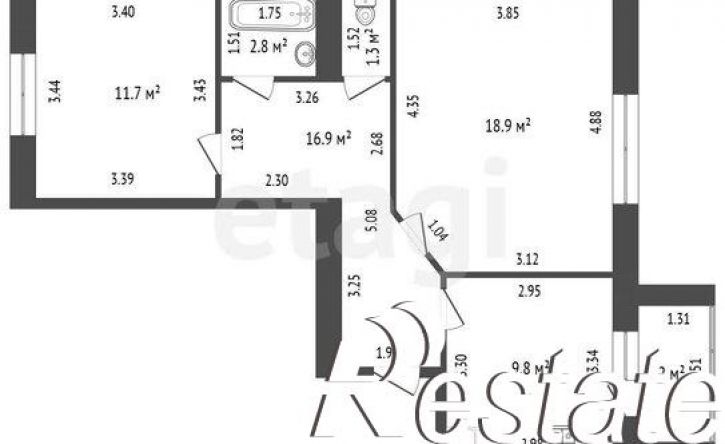 2-комн квартира улица Артёма, 118,  д. 118