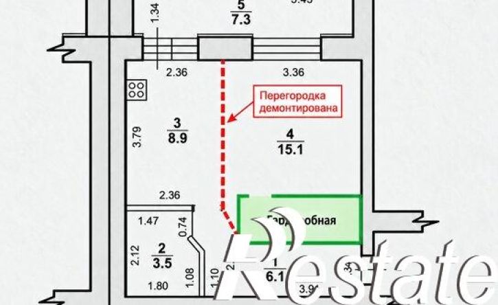 1-комн квартира улица Артёма, 100,  д. 100