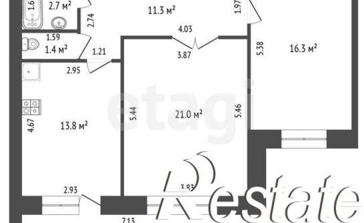 2-комн квартира улица Худайбердина, 150Б,  д. 150Б